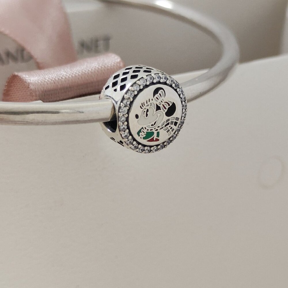 Pandora Mickey Joy Bead Charms Bracelet Pendant S925 Silver with box